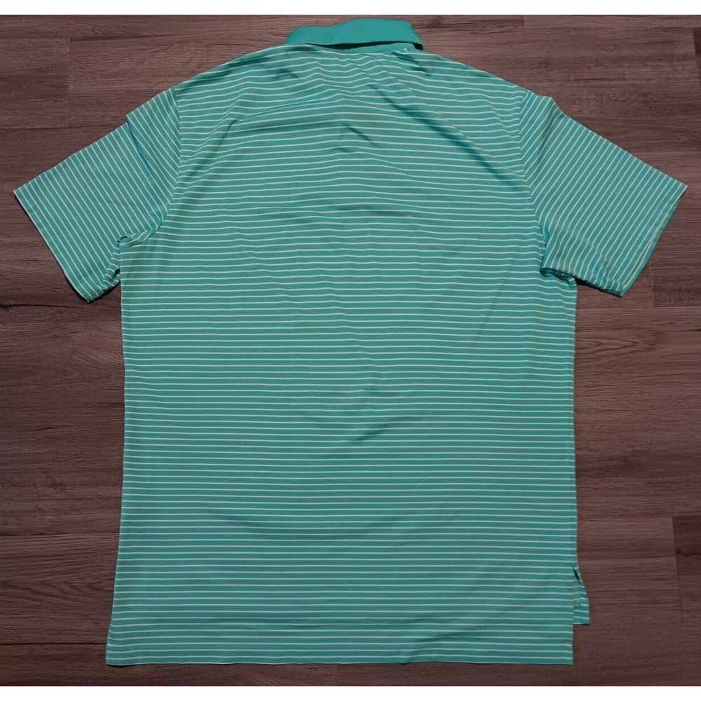 Polo Ralph Lauren Golf Men's Teal White Striped Performance Sea Island Shirt XL - Picture 7 of 7